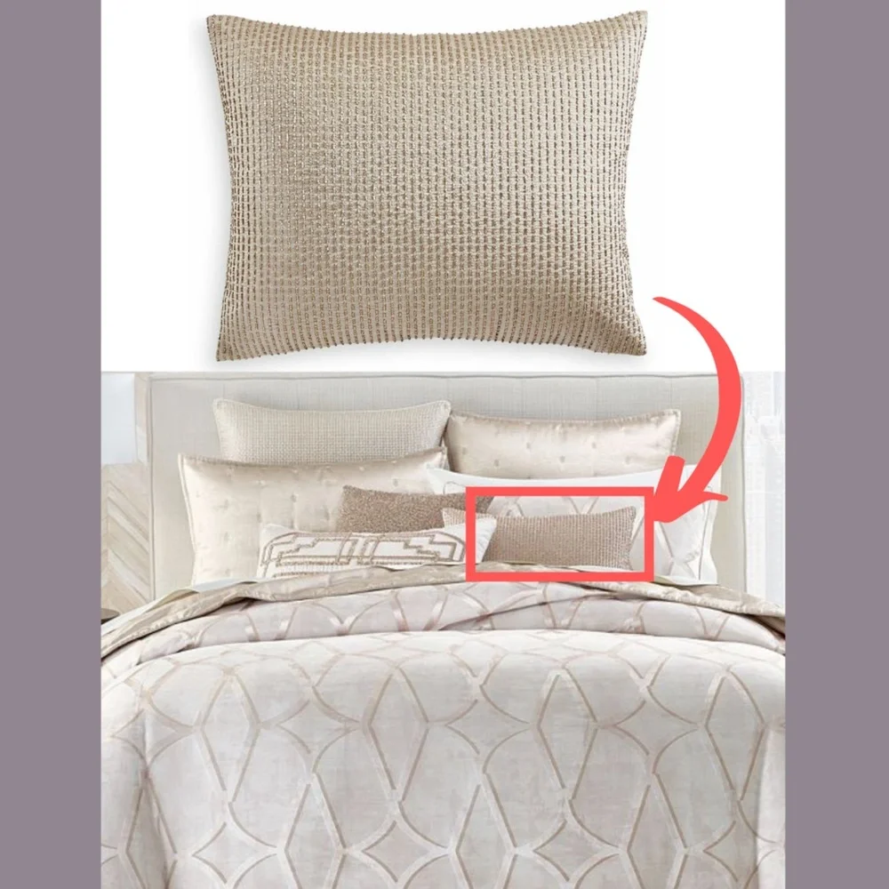 NEW Beaded Decorative Pillow‎ for Hudson Park Connettiva [ 20 X 16 In ]